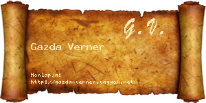 Gazda Verner névjegykártya